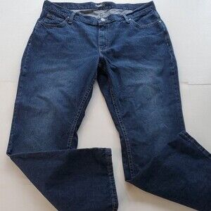 CABELA'S JEANS WOMEN'S SIZE 16S 16 SHORT DARK WASH STRAIGHT LEG 100% COTTON